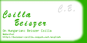 csilla beiszer business card